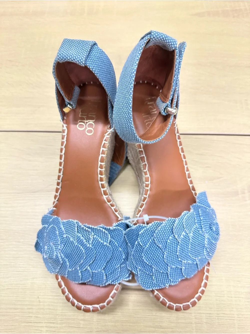 Franco Sarto Blue Espadrilles Size 6 EUC